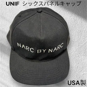 UNIF 유니프 6 패널 캡 NARC BY NARC 자수 USA 제
