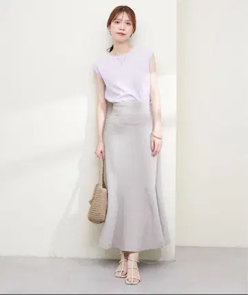 새상품 natural couture 리플 하이웨스트 머메이드 스커트