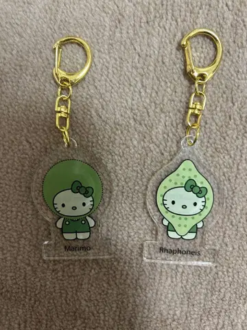 오사카 간사이 엑스포 일본관 한정 키티 키링 2종 세트