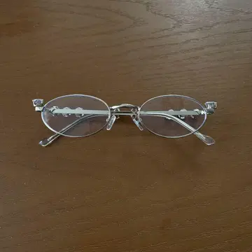 패션 안경 비쥬 포함 안경 페이크 안경 실버 코스프레 촬영용