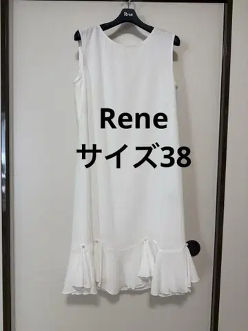 [미사용] Rene 슬리브리스 원피스 38 사이즈 펄 프릴