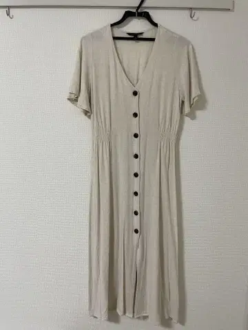 BANANA REPUBLIC 베이지 반팔 원피스 S