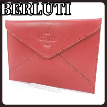 BERLUTI 벨루티 레터 케이스 카드 케이스 케이스 레드 가죽