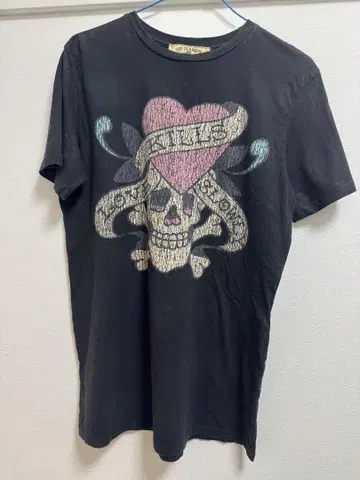 Ed Hardy 스컬 하트 티셔츠 S