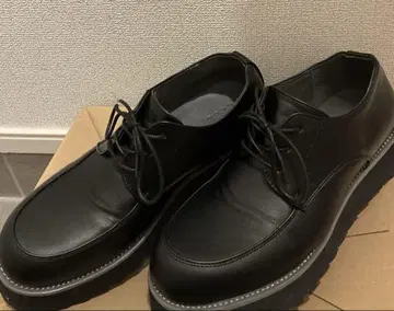 [클레일] 하이솔 샤크 더비 슈즈 블랙 통굽 M 사이즈