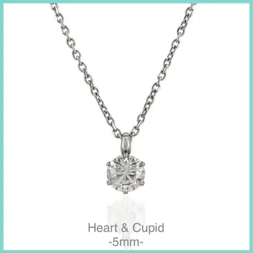새상품 Heart & Cupid 지르코니아 목걸이 스테인리스 316L