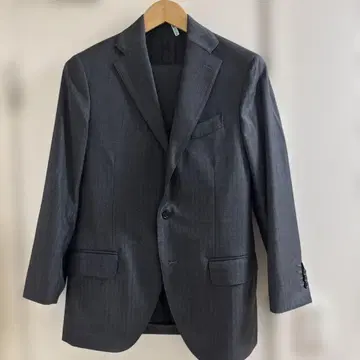LARDINI loro piana 다크 그레이 수트 46
