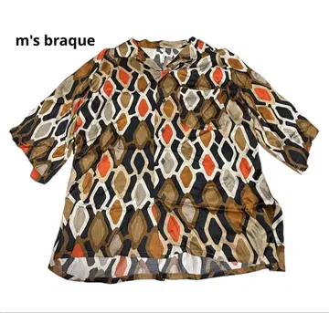 m's braque ALOHA SHIRT 기하학 오픈 카라 셔츠