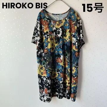 히로코비스 빅 사이즈 15호 튜닉 꽃무늬 화려한 티셔츠