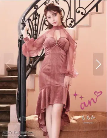 an 벨로아 오픈 숄더 시어 소매 피쉬 테일 머메이드 드레스