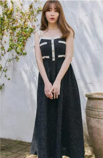 herlipto Verona Tweed Long Dress S