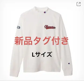 Champion 모크넥 셔츠 L 사이즈 화이트 골프웨어
