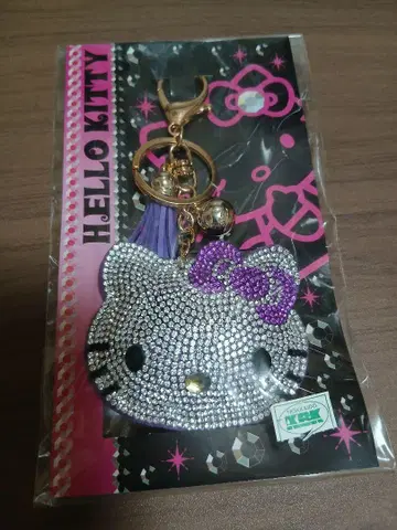 HELLO KITTY 반짝이는 가죽 키링