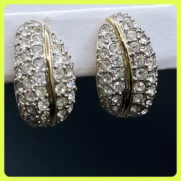 컨디션 최상 스와로브스키 SWAROVSKI 빅 사이즈 크리스탈 귀찌