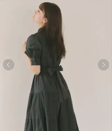 HALUHIROINE 핀턱 롱 원피스