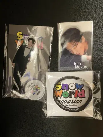 Snow Man Snow World 굿즈 메구로 렌