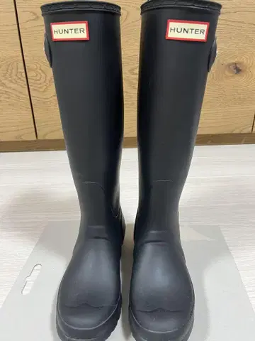 HUNTER 블랙 롱 부츠