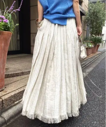 새상품 Ameri LINEN STRIPE SKIRT S 사이즈
