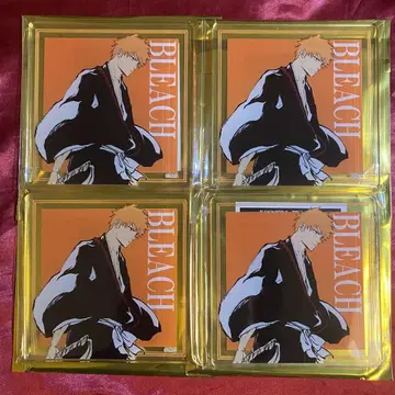 BLEACH WORLD 카페 혜택 아크릴 코스터 쿠로사키 이치고 4매 A