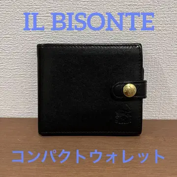 [중고] IL BISONTE 컴팩트 지갑 블랙