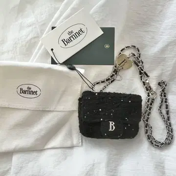 The Barnnet 트위드 체인 벨트 미니 백