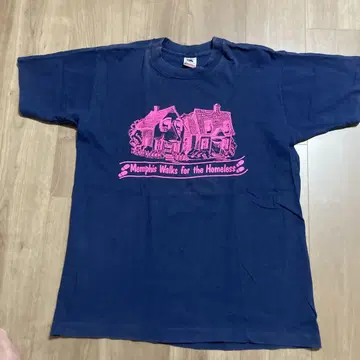 미국제 FRUIT OF THE LOOM 네이비 컬러 T셔츠