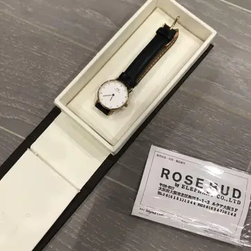 ROSEBUD 다니엘 웰링턴 아날로그 시계 화이트/블랙