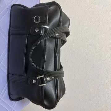 블랙 합성 피혁 백