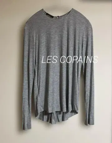 [미착용 새상품] LES COPAINS 그레이 백 오픈 티셔츠