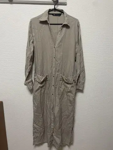 자라 베이지 롱 원피스 긴팔