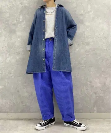 JOURNAL STANDARD LUXE N 스트라이프 턱 팬츠