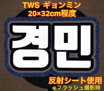 TWS 투어스 경민 부채 문자 반사 시트 사용 20 x 32cm
