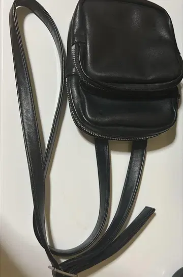 블랙 숄더백 이중 포켓