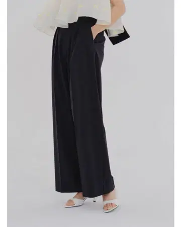 [ 36 블랙 ] shirocon 더블 태그 배기 팬츠