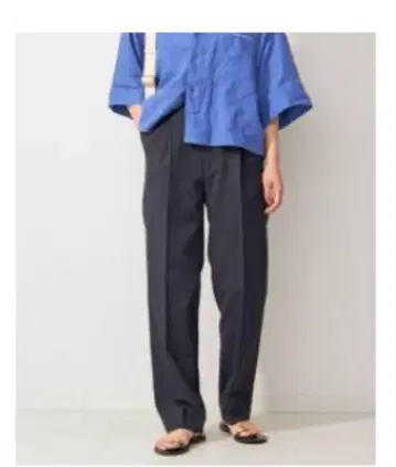 Spick and Span 드라이 더블 크로스 테이퍼드 팬츠