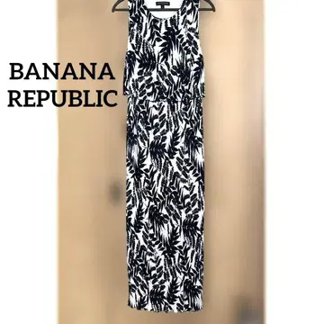 BANANA REPUBLIC 원피스 네이비 보타니컬 맥시 길이 S