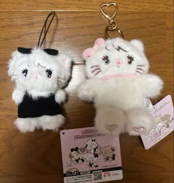 미코 mikko 무스 봉제 인형 마스코트 키링 2개 세트