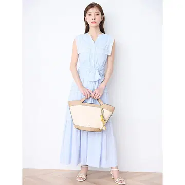 미사용 새상품 셀포드 레이스 스퀘어 칼라 원피스 SAX 36