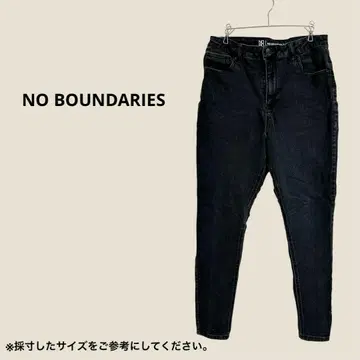 NO BOUNDARIES 스키니 데님 17 블랙