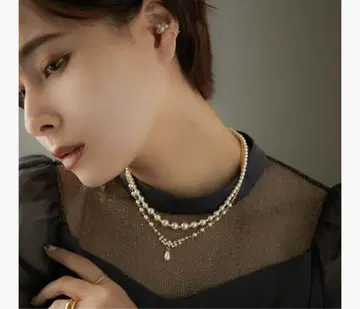 niana 펄 & 비쥬 2줄 목걸이