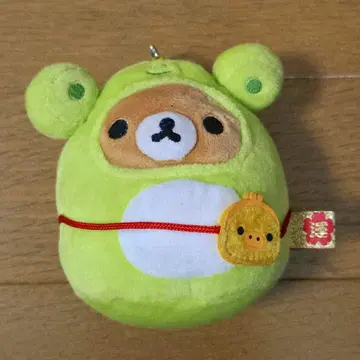 리락쿠마 개운 매달린 봉제 인형 개구리