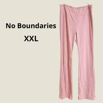 No Boundaries 핑크 스트라이프 플레어 팬츠 XXL