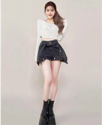Darich 도킹 디자인 데님 숏 팬츠