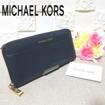 [새상품급] MICHAEL KORS 마이클코어스 라운드 지퍼 장지갑 가죽