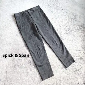 Spick & Span 스픽 앤 스팬 스트라이프 그레이 슬랙스
