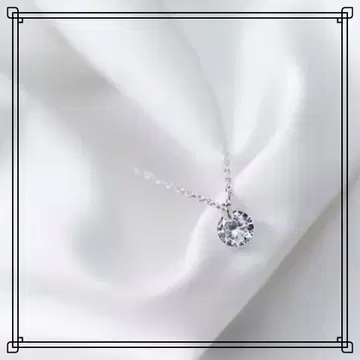 058nt [고품질] 다이아 목걸이 CZ S925 실버 1 고급