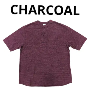 미사용 차콜 CHARCOAL 헨리넥 포켓 T셔츠