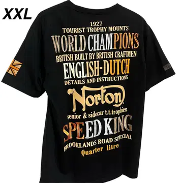 [빅 사이즈] Norton 노턴 자수 프린트 반팔 티셔츠 XXL
