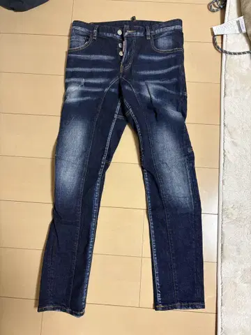 DSQUARED2 다크 블루 슬림 핏 데님