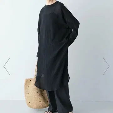 카구레 거즈 롱 튜닉